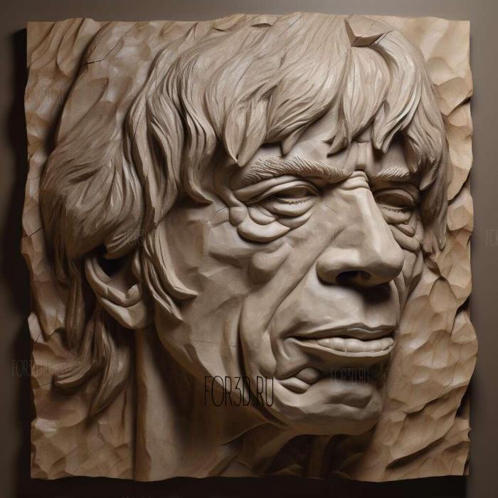 MICK JAGGER 4 stl model for CNC